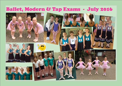Ballet, Modern & Tap Exams - July 2016