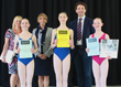 Two Florian students who achieved 1st & 2nd places in the 2013 RAD SE Region Bursary Awards. Anne-Marie Buckett (far left) and Molly Shaw-Downie (centre) are pictured with Penny Parks, Chairman of RAD SE Region, Lynne Wallis, Artistic Director RAD and Gary Avis, Principal Character Artist with Royal Ballet Company